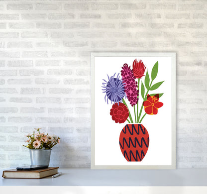 Zig Zag Vase Art Print by Kate Heiss A2 Oak Frame