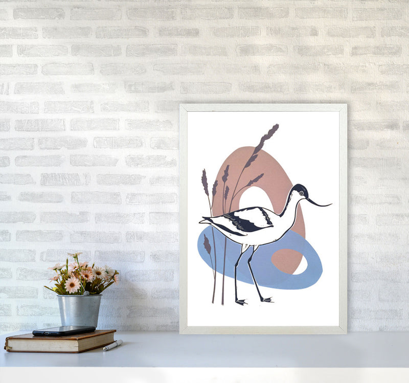 Avocet At Thornham Art Print by Kate Heiss A2 Oak Frame