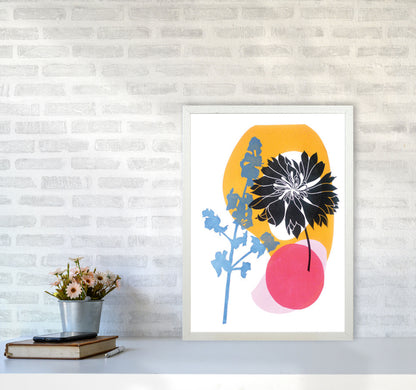 Cornflower Art Print by Kate Heiss A2 Oak Frame