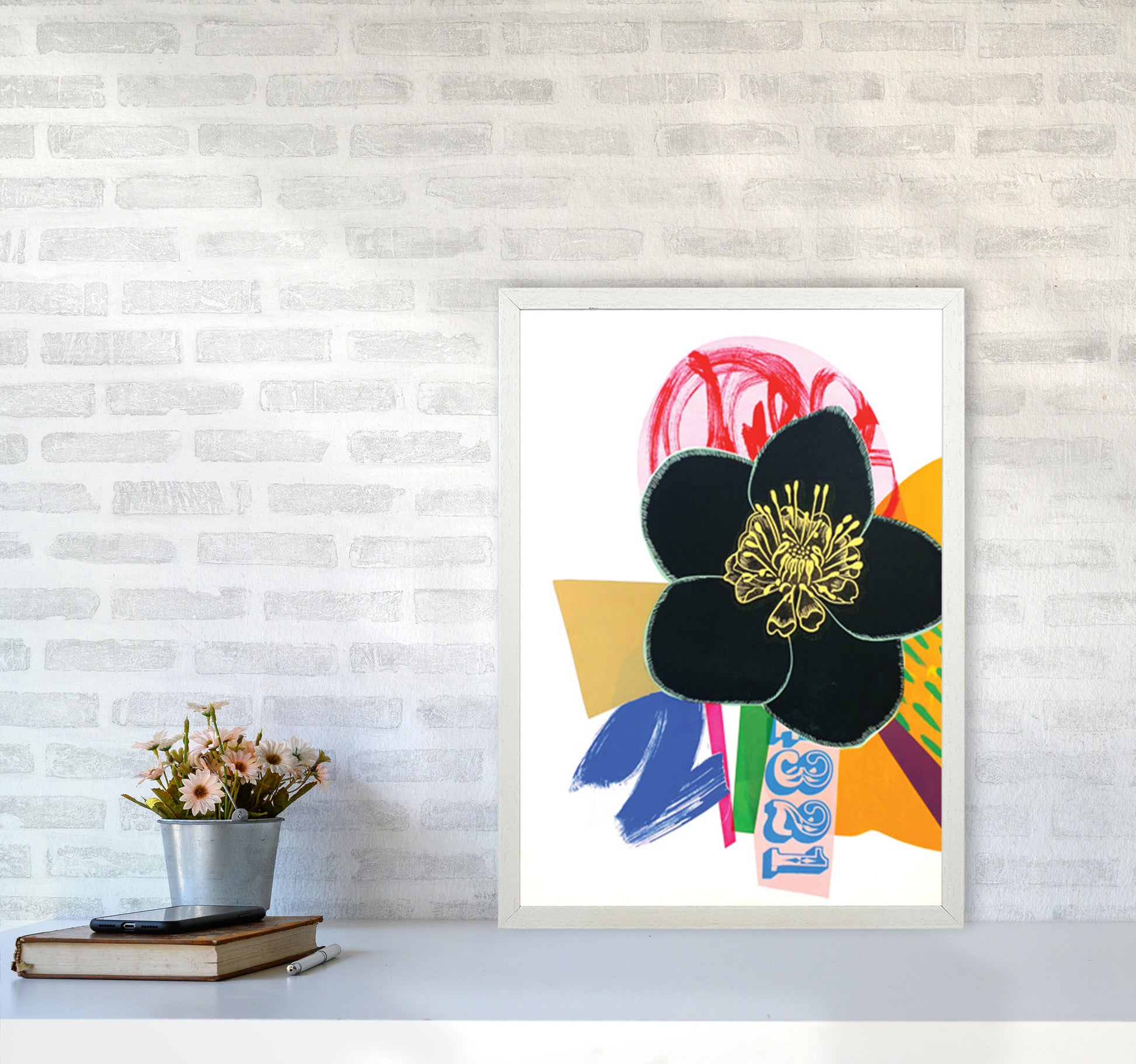 Hellebore 1 Series 1 Art Print by Kate Heiss A2 Oak Frame