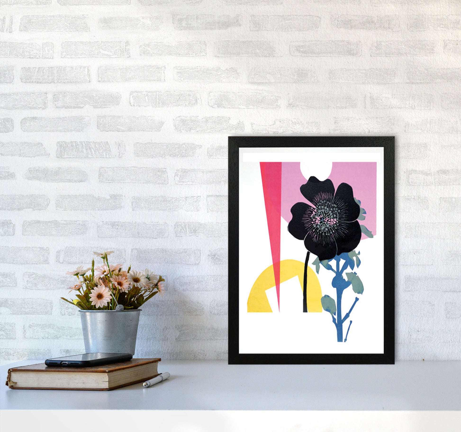 Rananculus Acris Art Print by Kate Heiss A3 White Frame