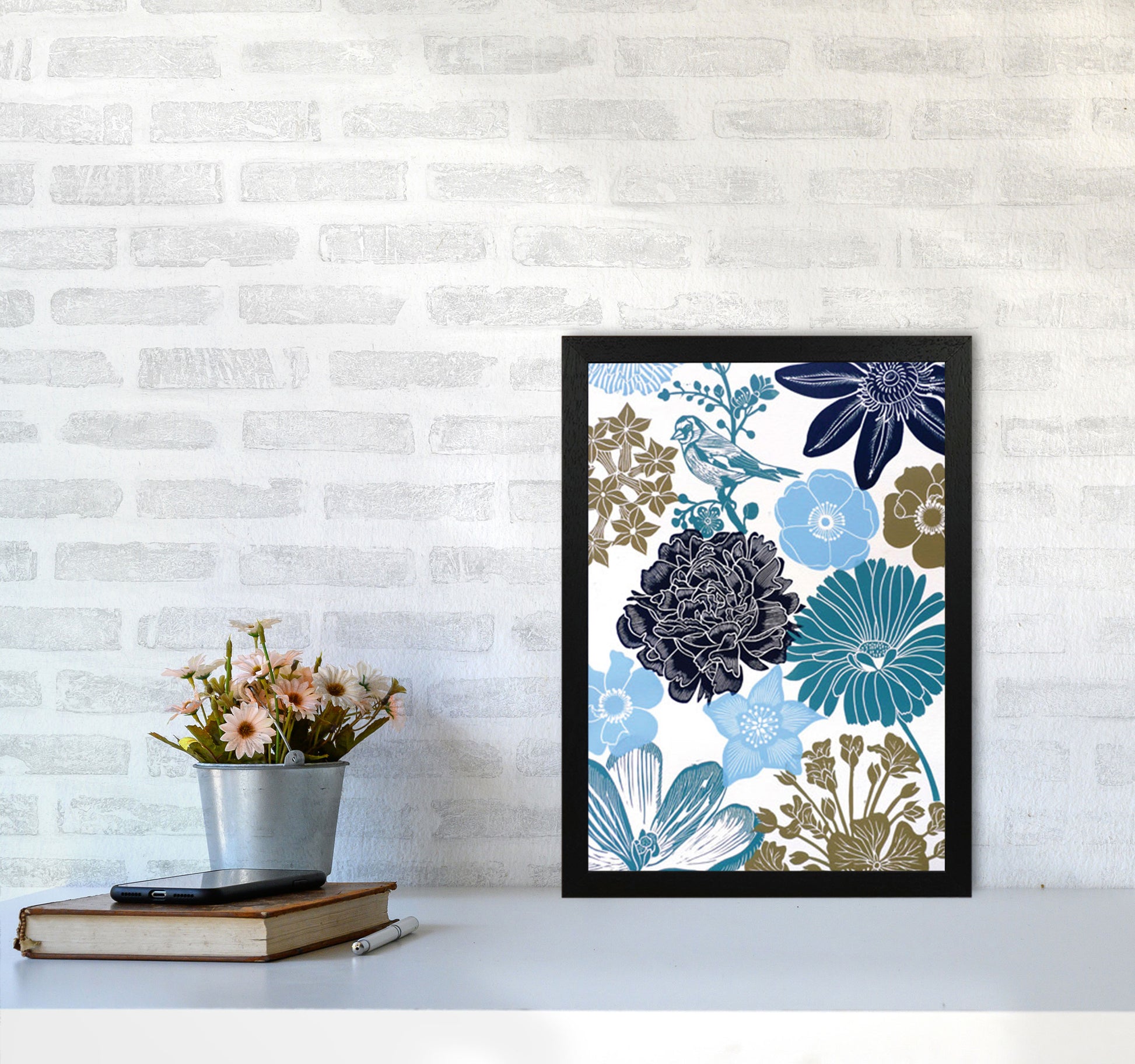 Cottage Garden 8 Art Print by Kate Heiss A3 White Frame
