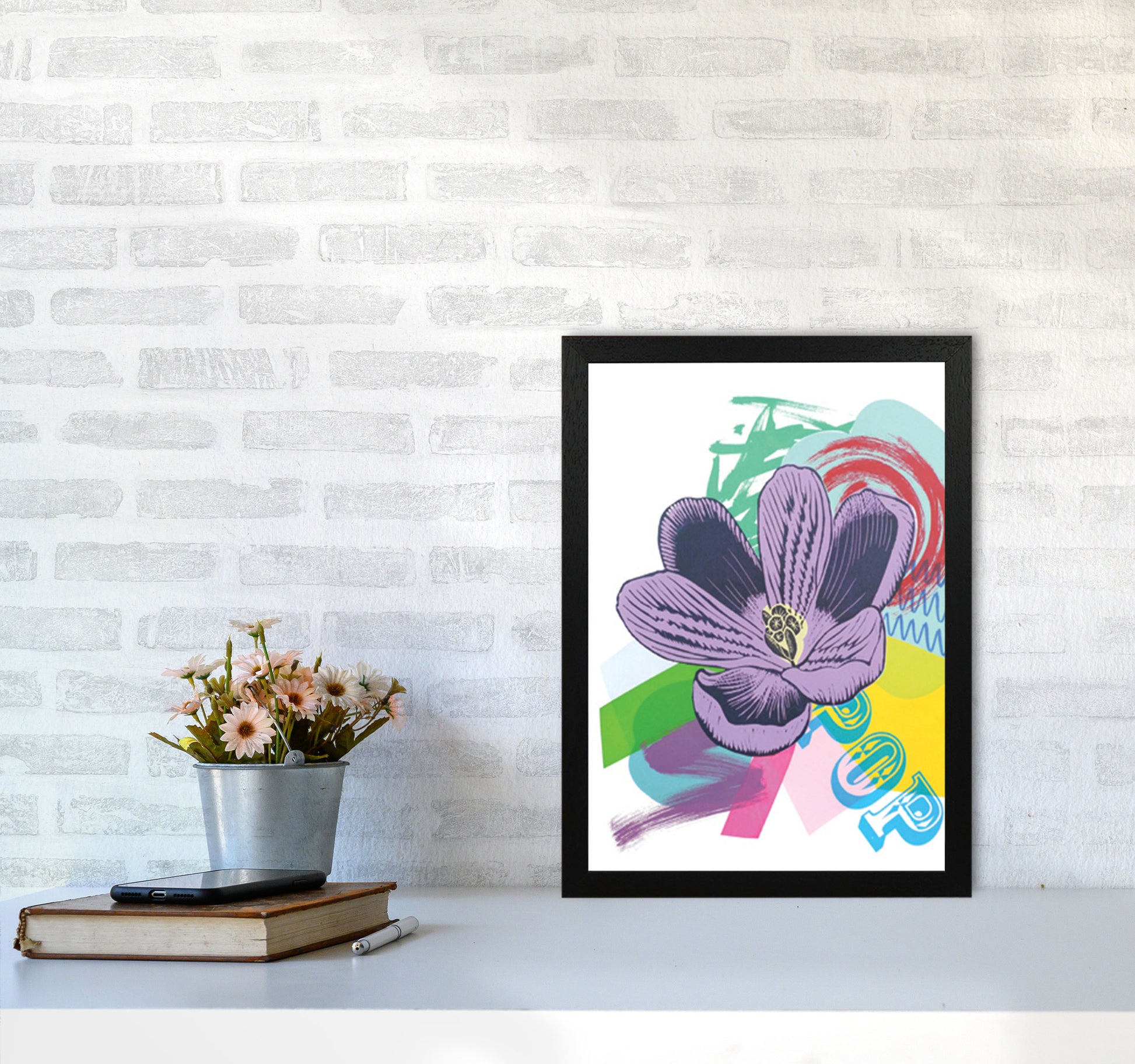 Crocus 1 Series 1 Art Print by Kate Heiss A3 White Frame