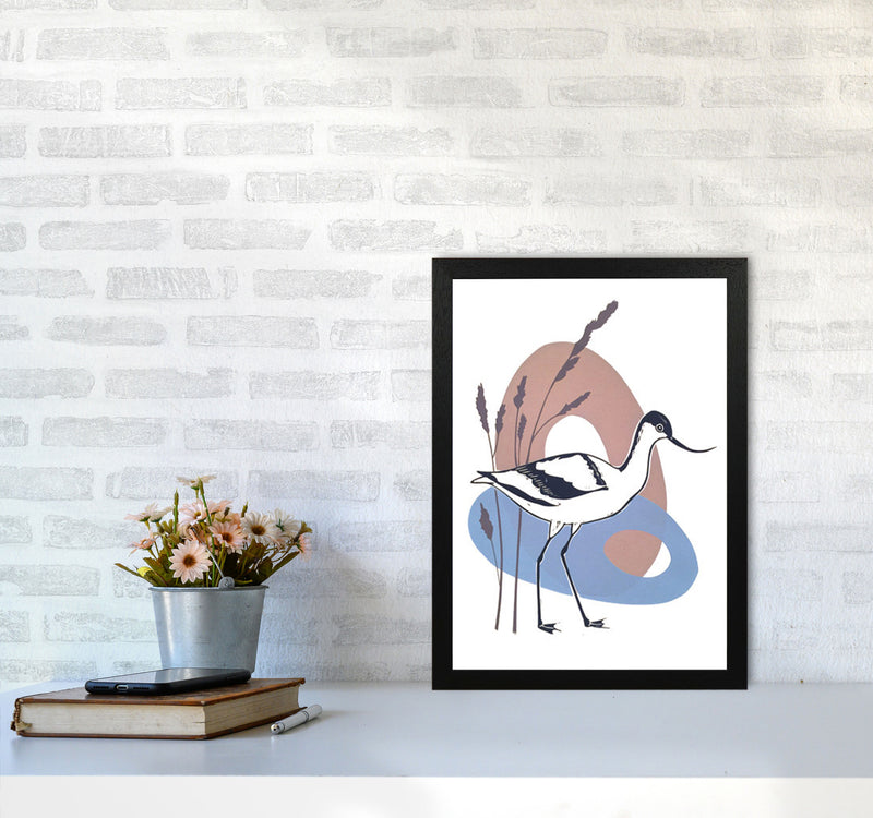 Avocet At Thornham Art Print by Kate Heiss A3 White Frame