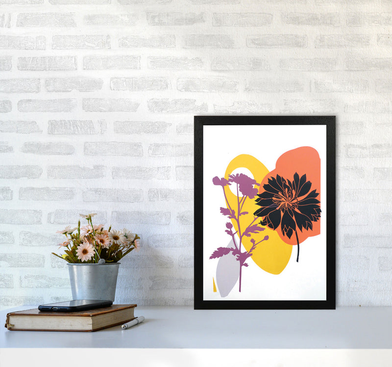 Scabiosa & Daisy Art Print by Kate Heiss A3 White Frame