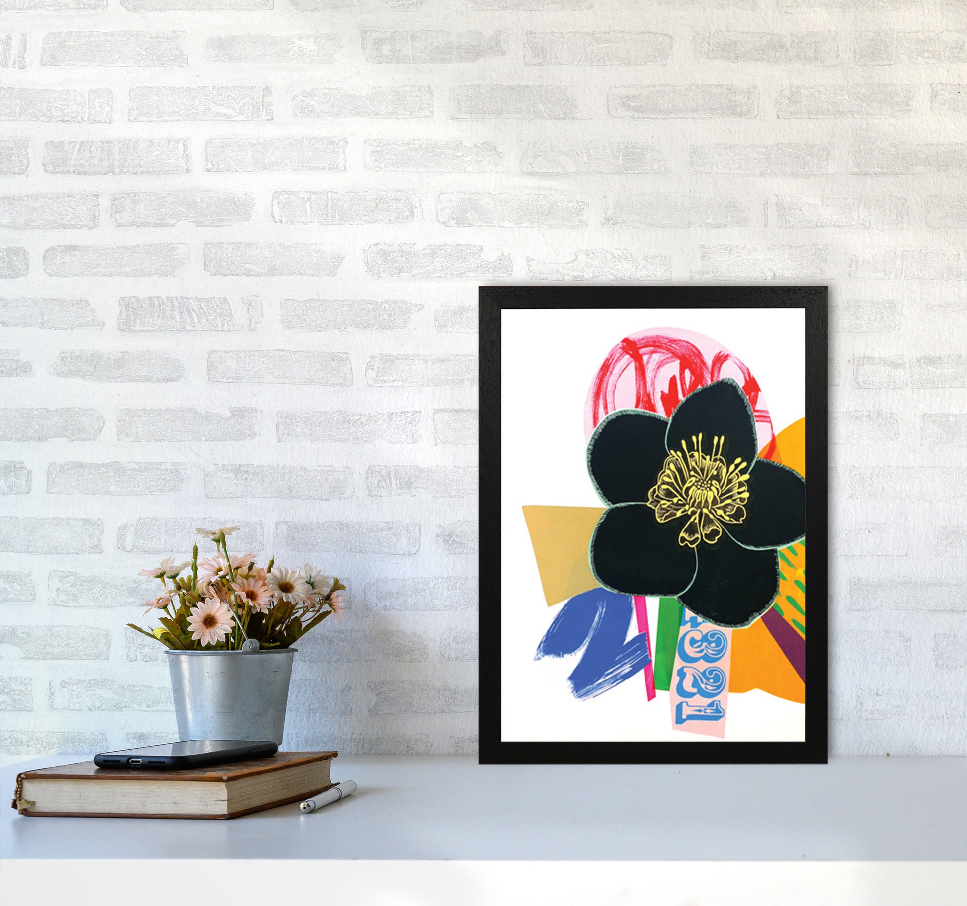 Hellebore 1 Series 1 Art Print by Kate Heiss A3 White Frame