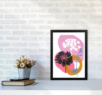 Cornflower & CowParsley postcard Art Print by Kate Heiss A3 White Frame