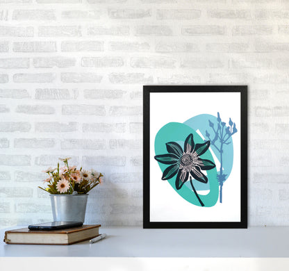 Clematis & Ragwort postcard Art Print by Kate Heiss A3 White Frame