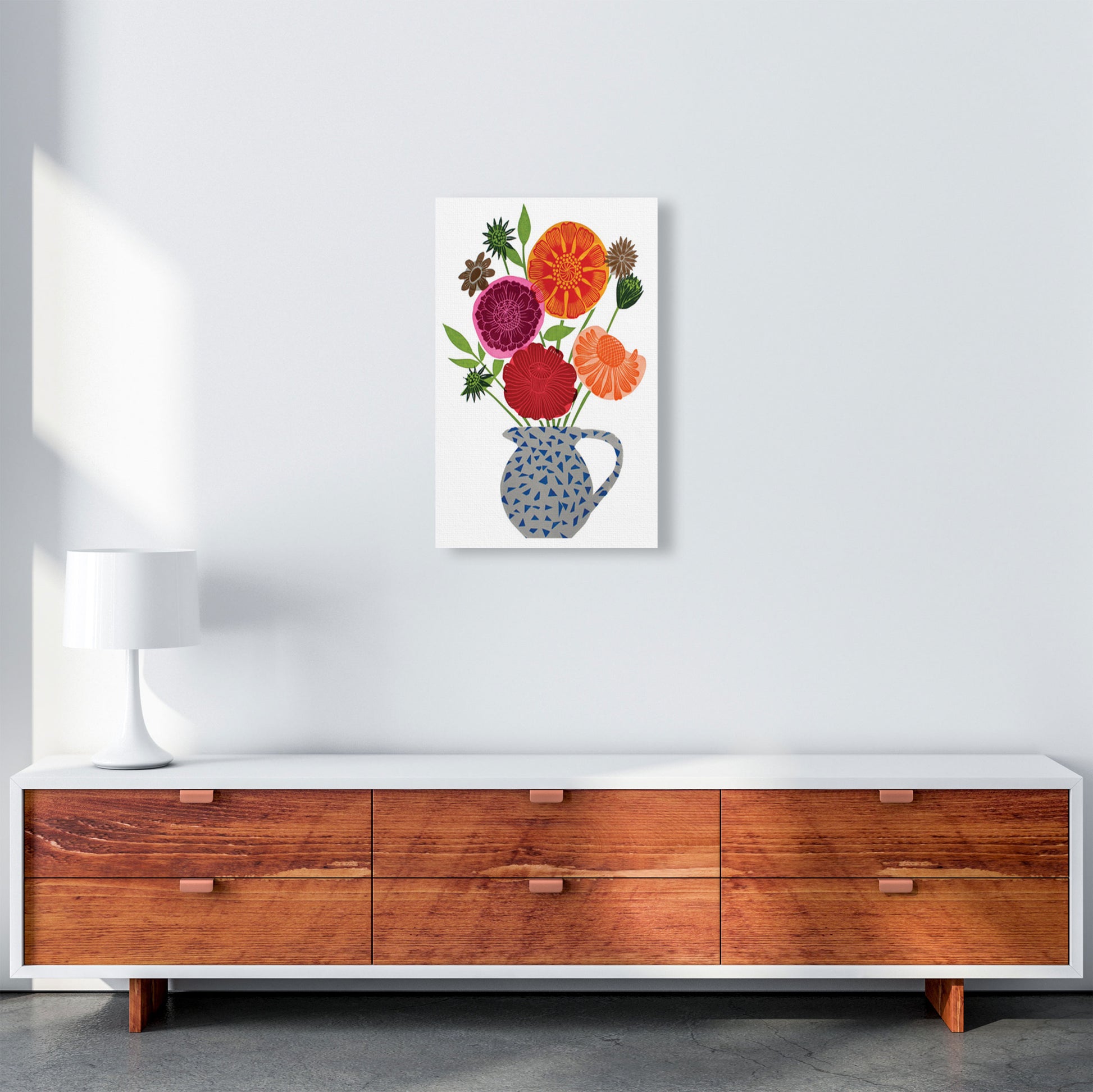 Big Happy Vase Art Print by Kate Heiss A3 Canvas