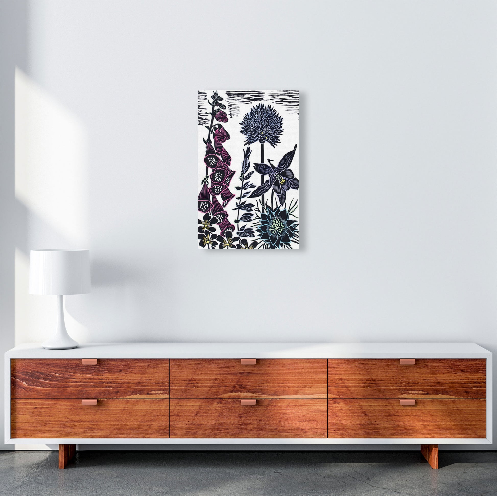 Foxgloves Art Print by Kate Heiss A3 Canvas