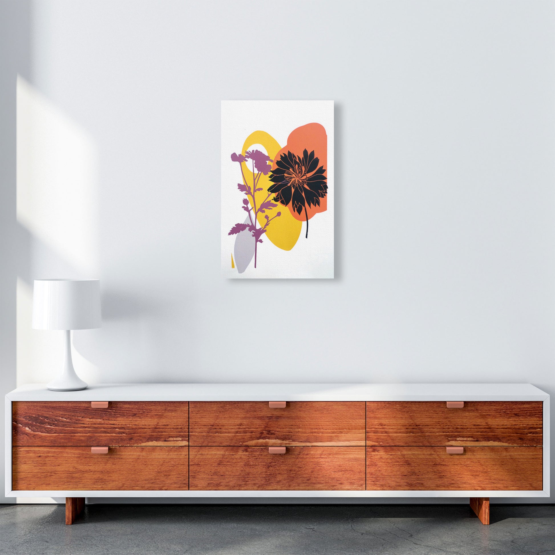 Scabiosa & Daisy Art Print by Kate Heiss A3 Canvas