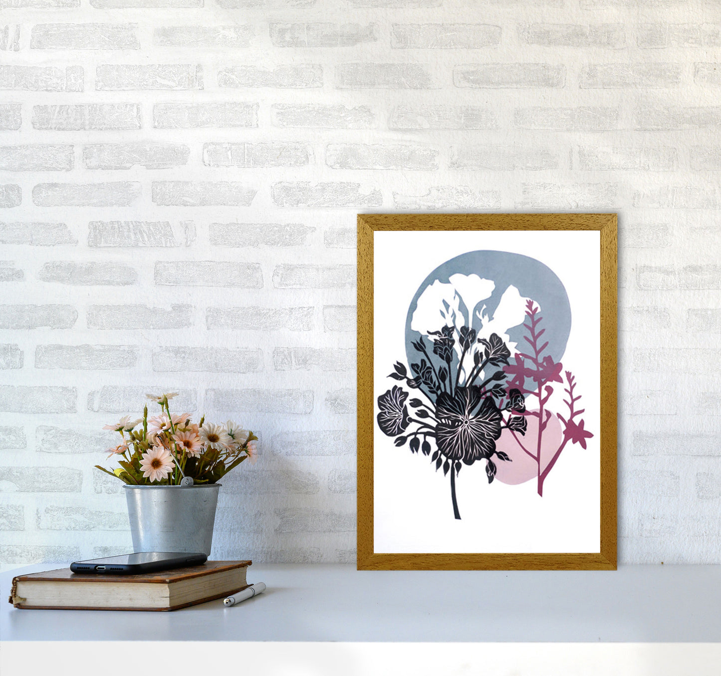 Montbretia postcard Art Print by Kate Heiss A3 Print Only