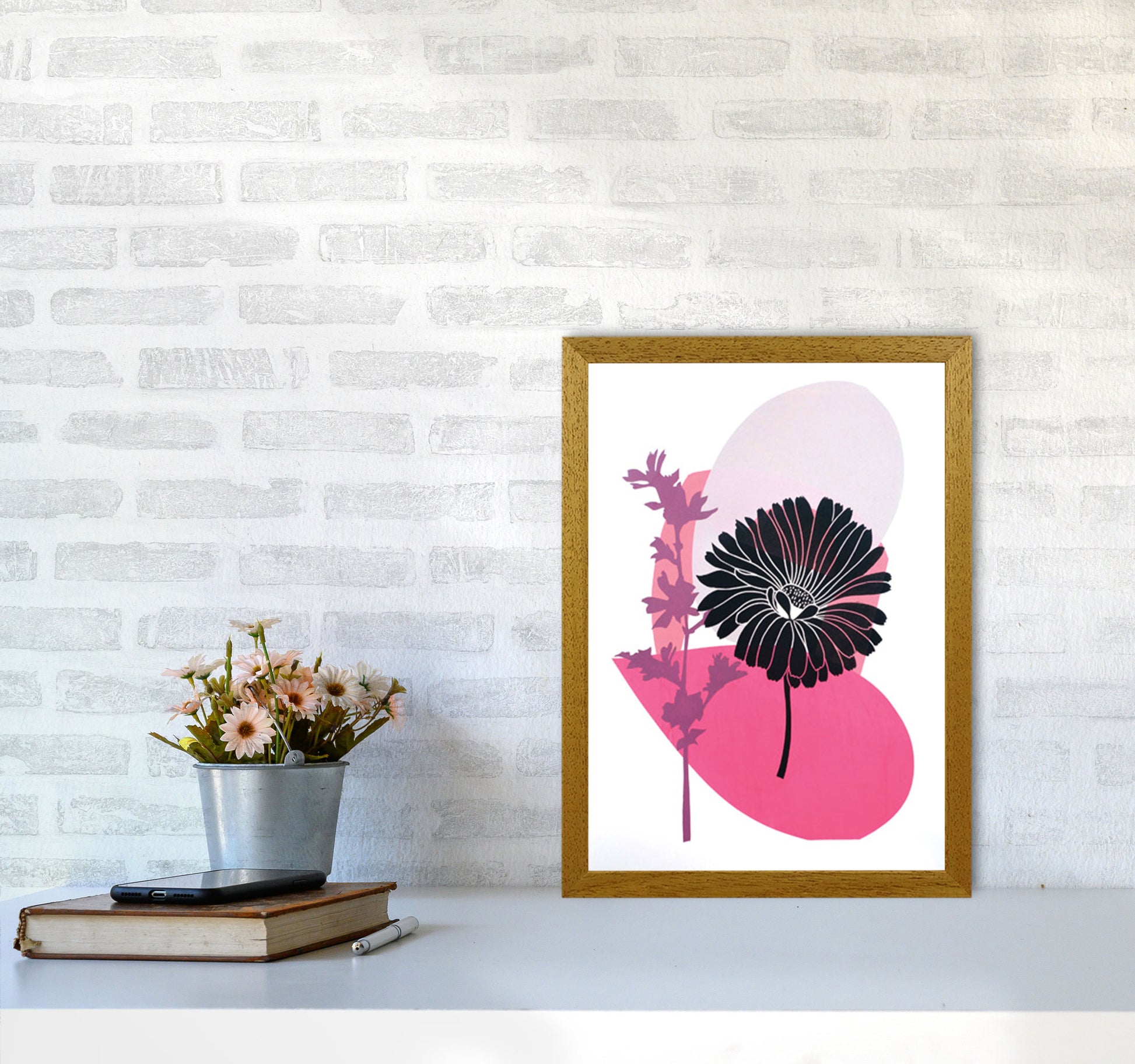 Calendula & Mallow Art Print by Kate Heiss A3 Print Only