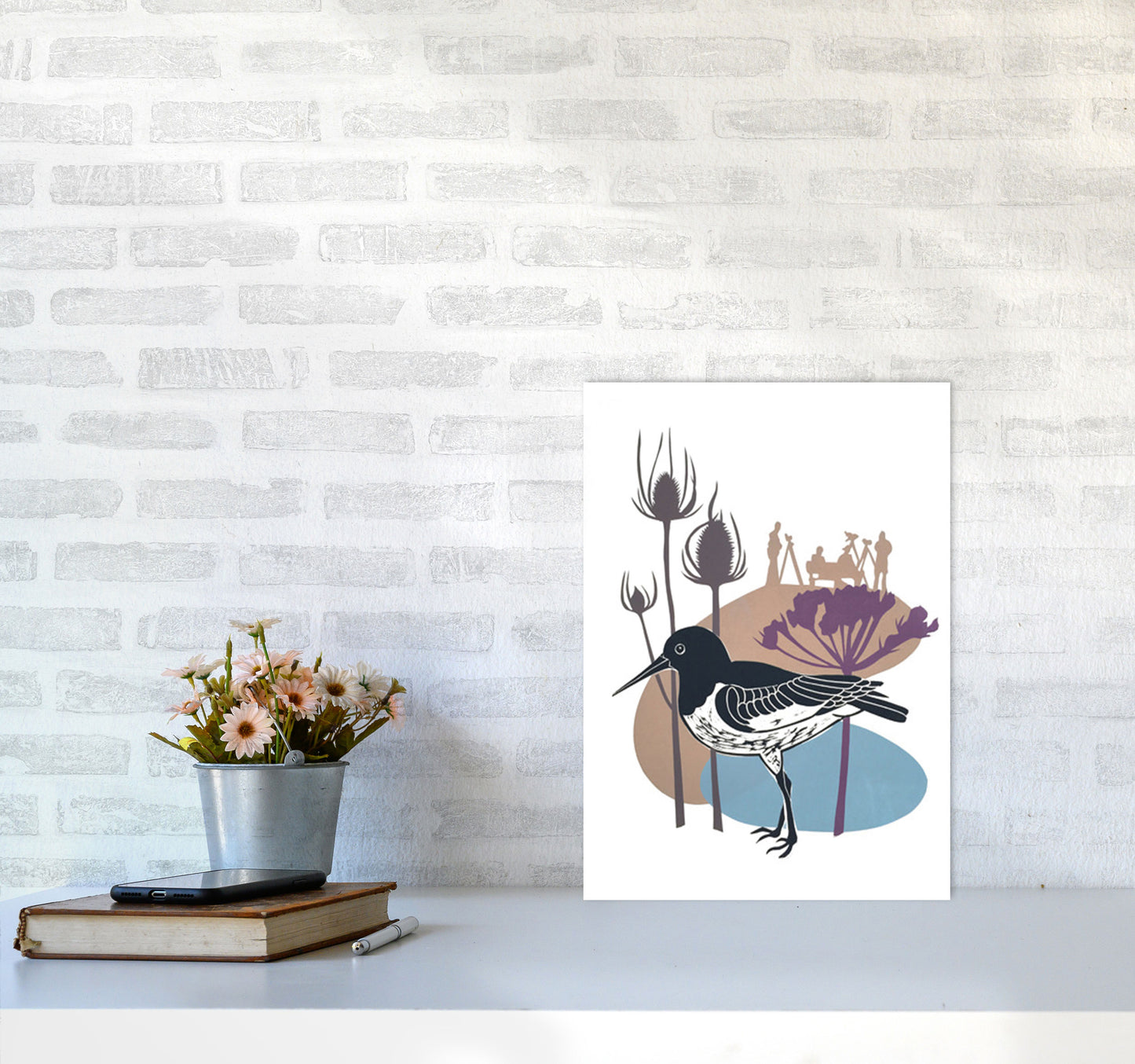 Birdwatchers Art Print by Kate Heiss A3 Black Frame
