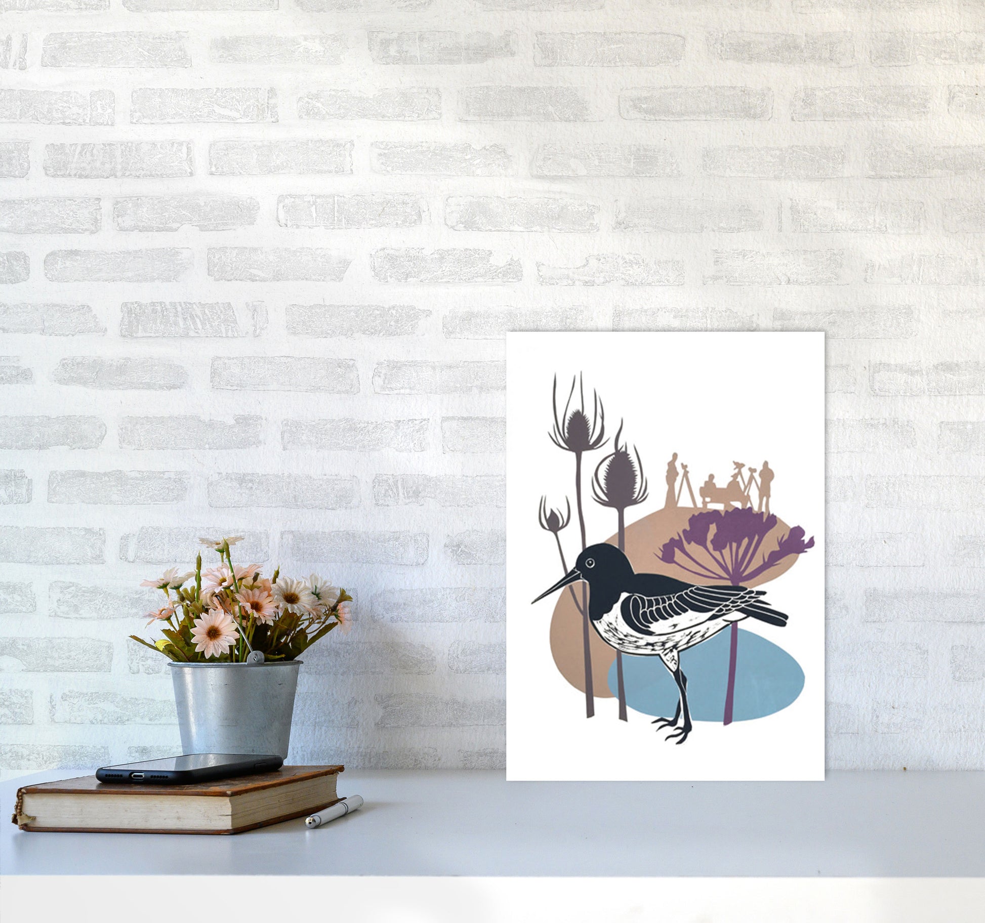 Birdwatchers Art Print by Kate Heiss A3 Black Frame