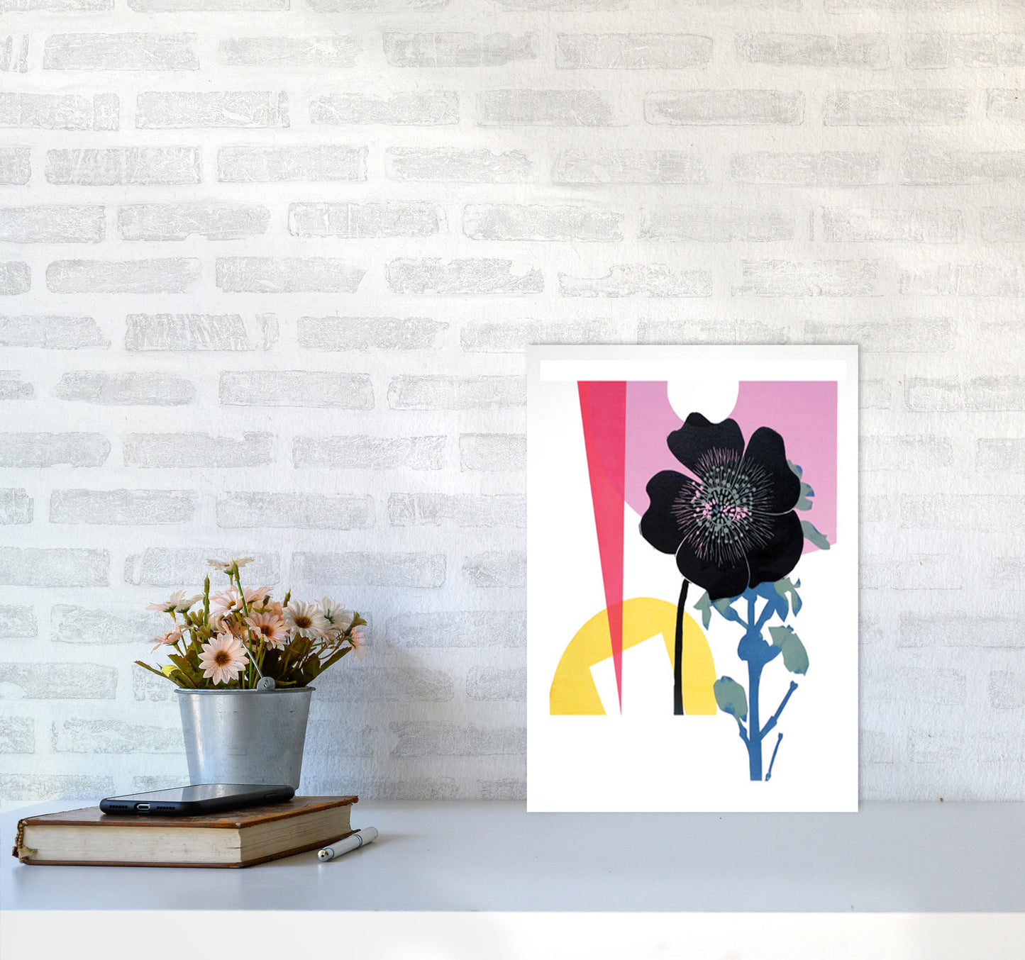 Rananculus Acris Art Print by Kate Heiss A3 Black Frame