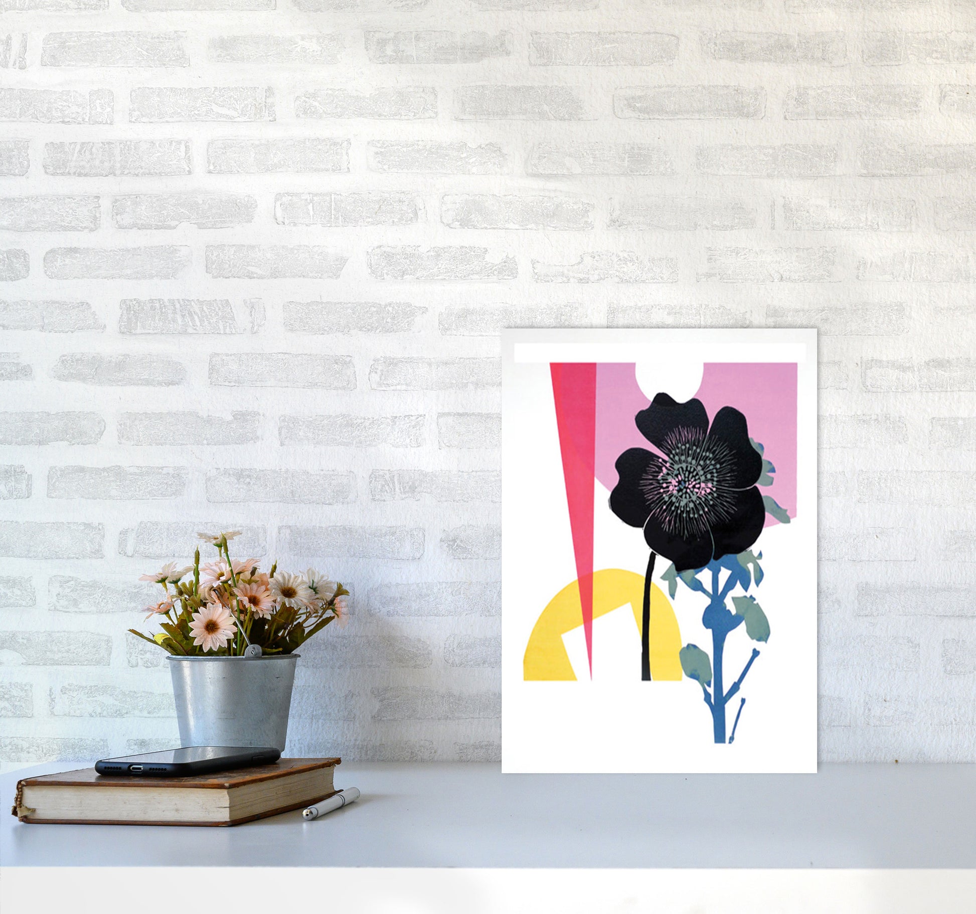Rananculus Acris Art Print by Kate Heiss A3 Black Frame