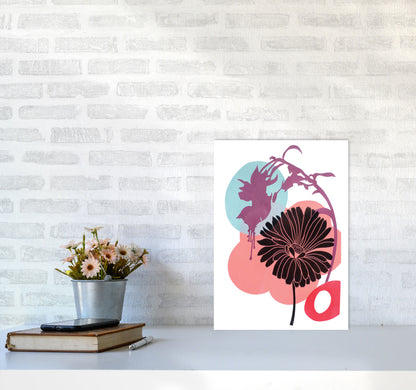 Fuschia Art Print by Kate Heiss A3 Black Frame