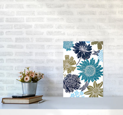 CottageGarden 9 postcard Art Print by Kate Heiss A3 Black Frame