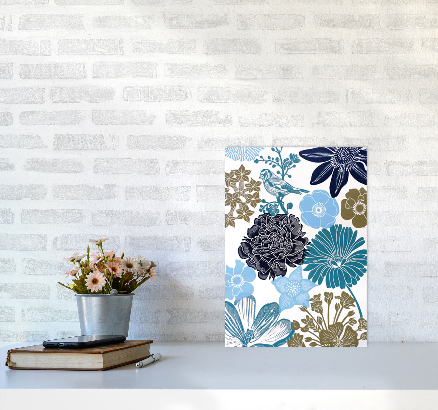 Cottage Garden 8 Art Print by Kate Heiss A3 Black Frame