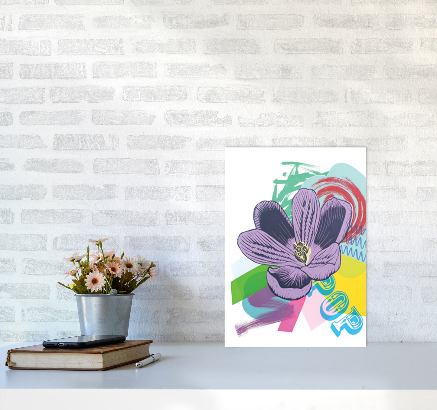 Crocus 1 Series 1 Art Print by Kate Heiss A3 Black Frame