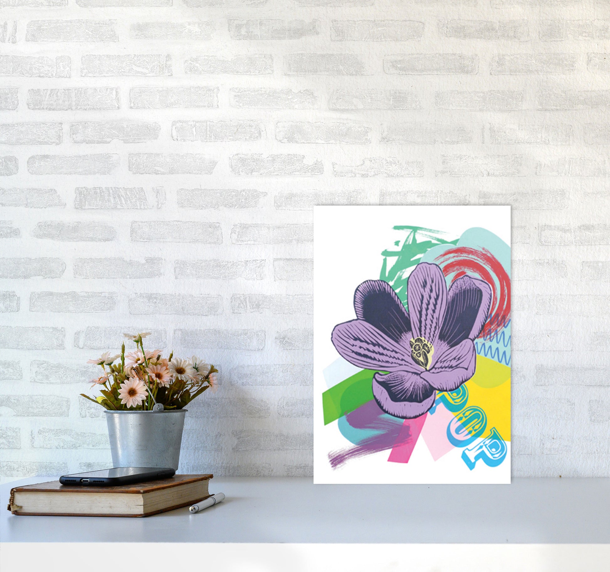 Crocus 1 Series 1 Art Print by Kate Heiss A3 Black Frame