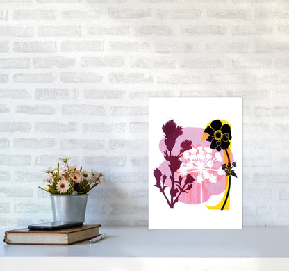 Japanese Anemone Art Print by Kate Heiss A3 Black Frame