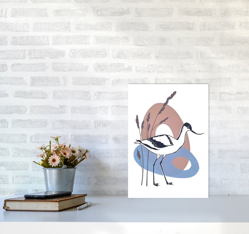 Avocet At Thornham Art Print by Kate Heiss A3 Black Frame