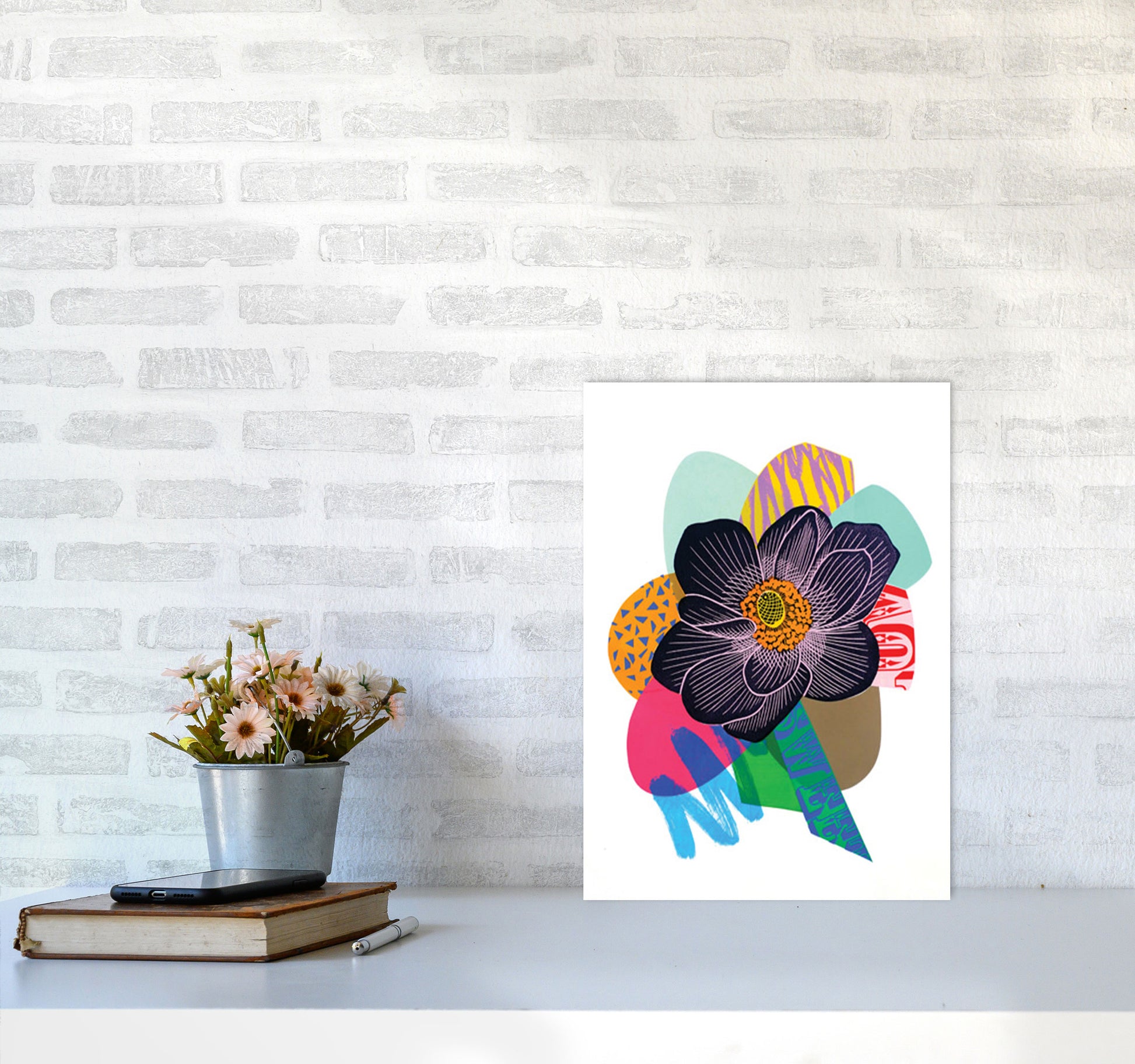 Anemone 2 Series 2 Art Print by Kate Heiss A3 Black Frame
