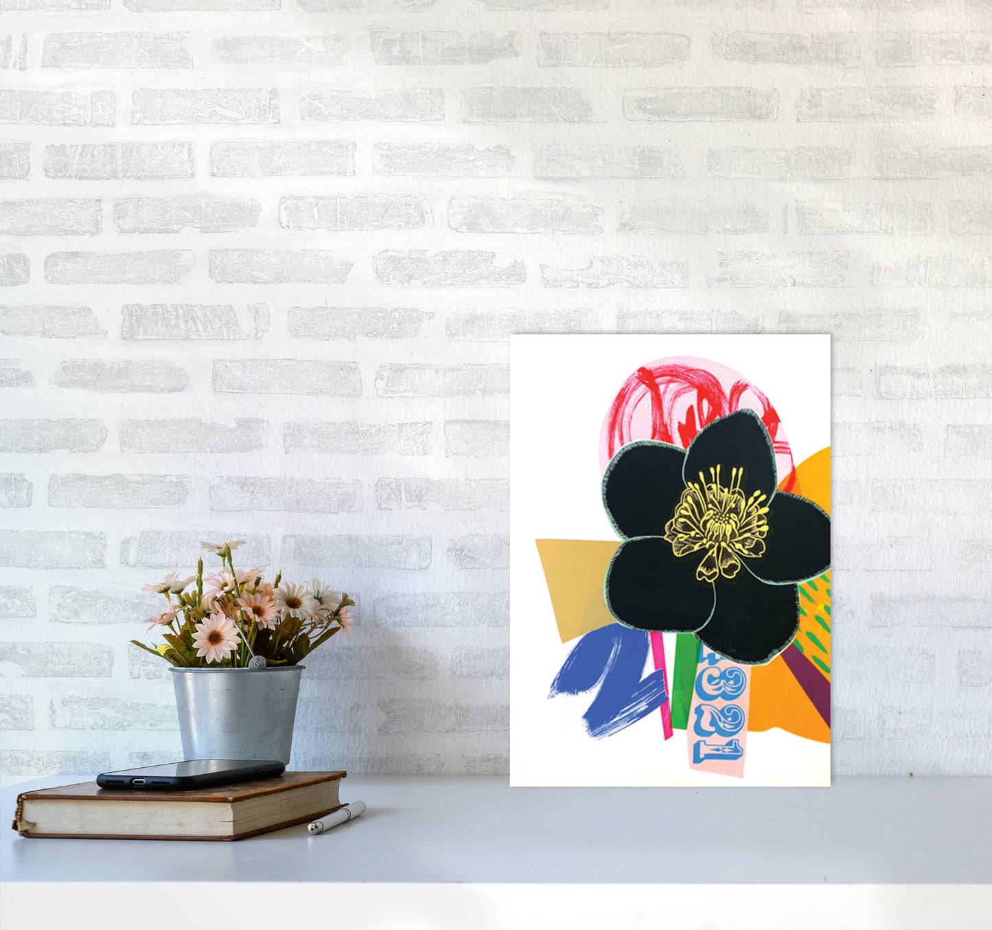Hellebore 1 Series 1 Art Print by Kate Heiss A3 Black Frame