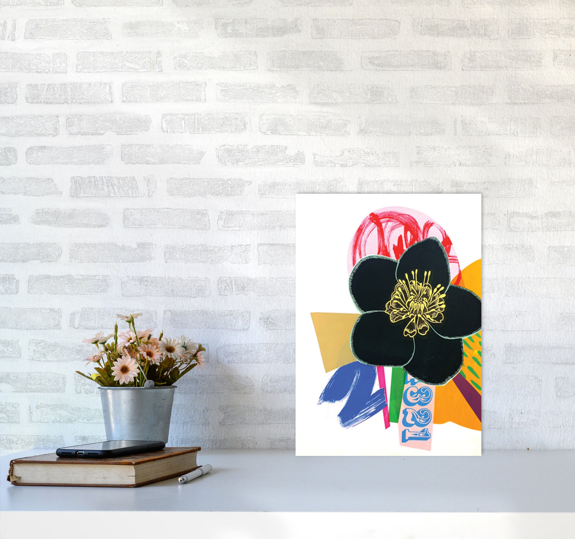 Hellebore 1 Series 1 Art Print by Kate Heiss A3 Black Frame