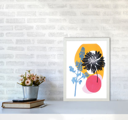 Cornflower Art Print by Kate Heiss A3 Oak Frame