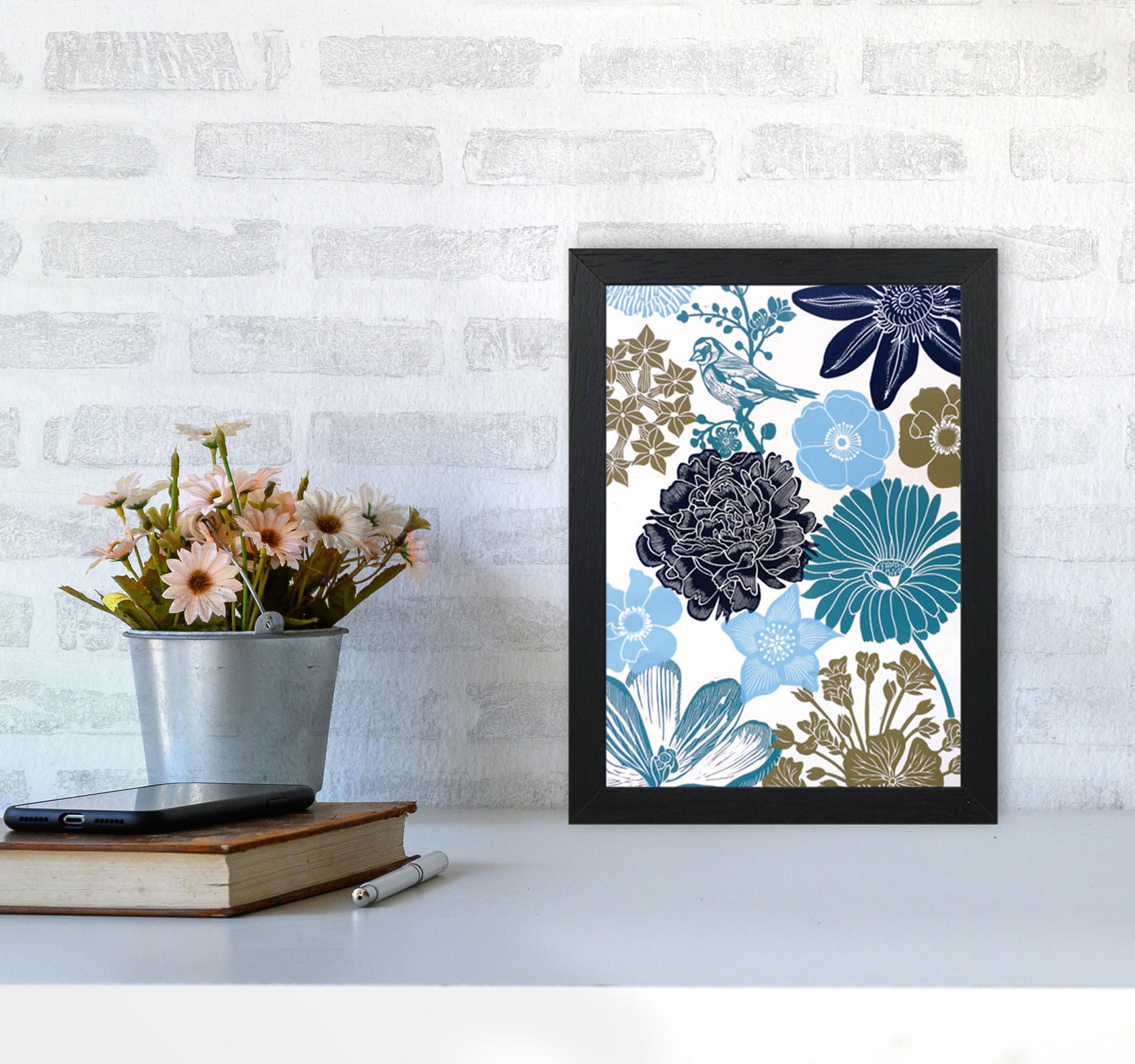 Cottage Garden 8 Art Print by Kate Heiss A4 White Frame