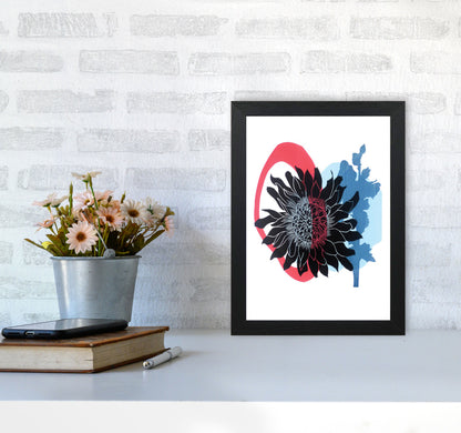 Dahlia PLpostcard Art Print by Kate Heiss A4 White Frame