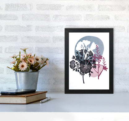 Montbretia postcard Art Print by Kate Heiss A4 White Frame