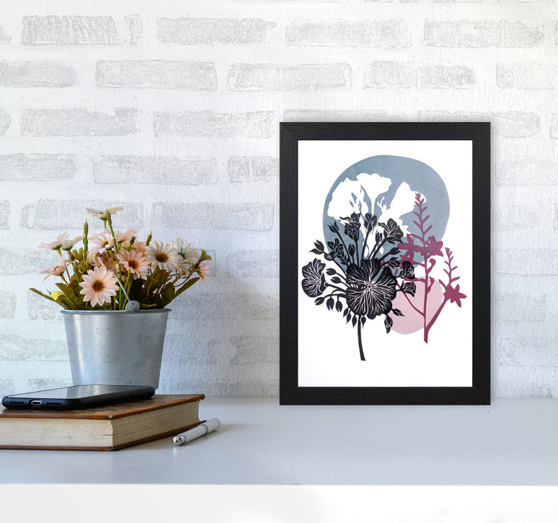 Montbretia postcard Art Print by Kate Heiss A4 White Frame