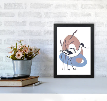 Avocet At Thornham Art Print by Kate Heiss A4 White Frame