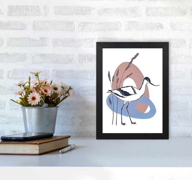 Avocet At Thornham Art Print by Kate Heiss A4 White Frame