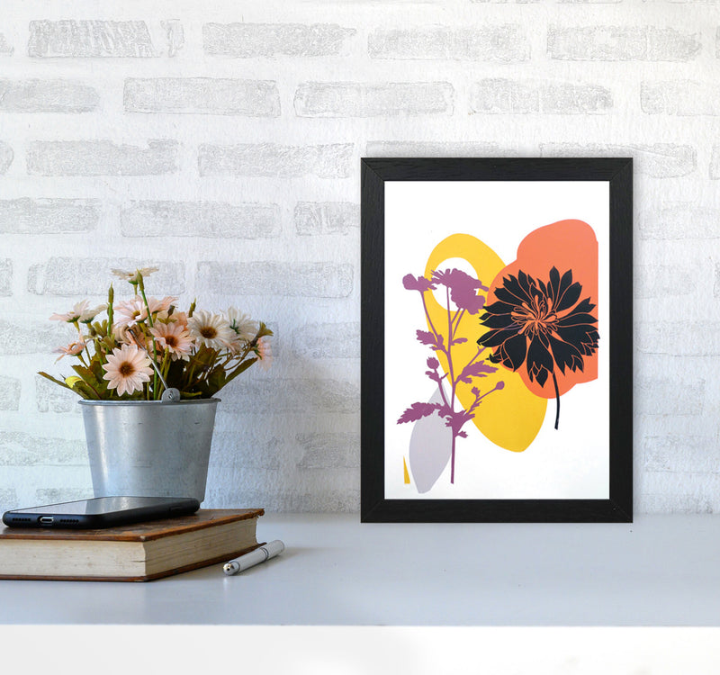 Scabiosa & Daisy Art Print by Kate Heiss A4 White Frame