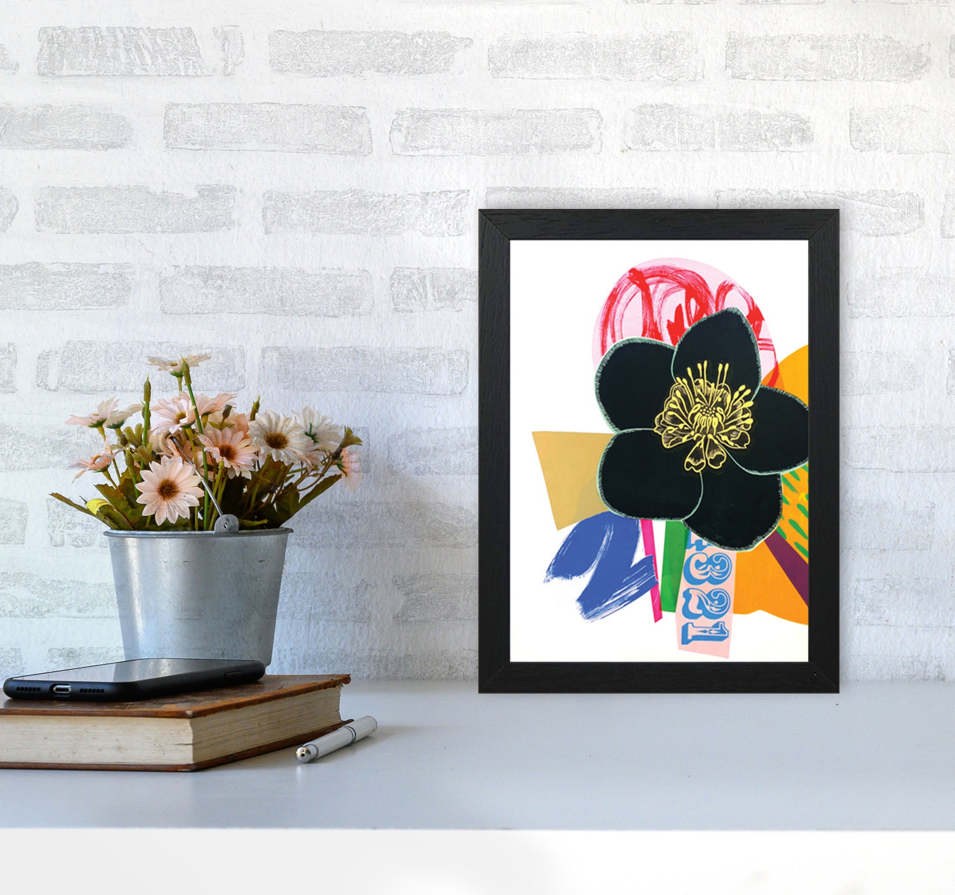 Hellebore 1 Series 1 Art Print by Kate Heiss A4 White Frame