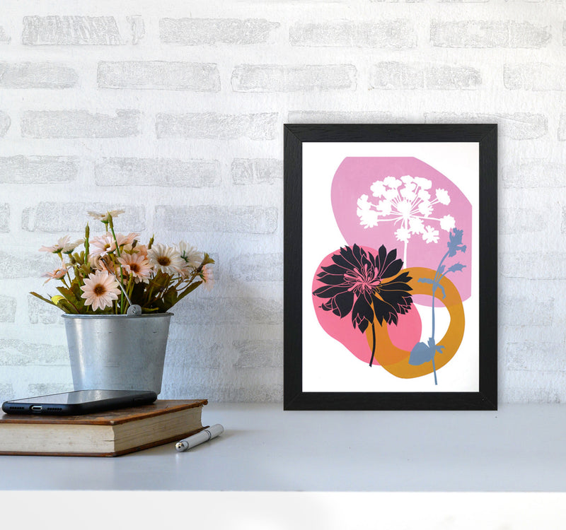 Cornflower & CowParsley postcard Art Print by Kate Heiss A4 White Frame