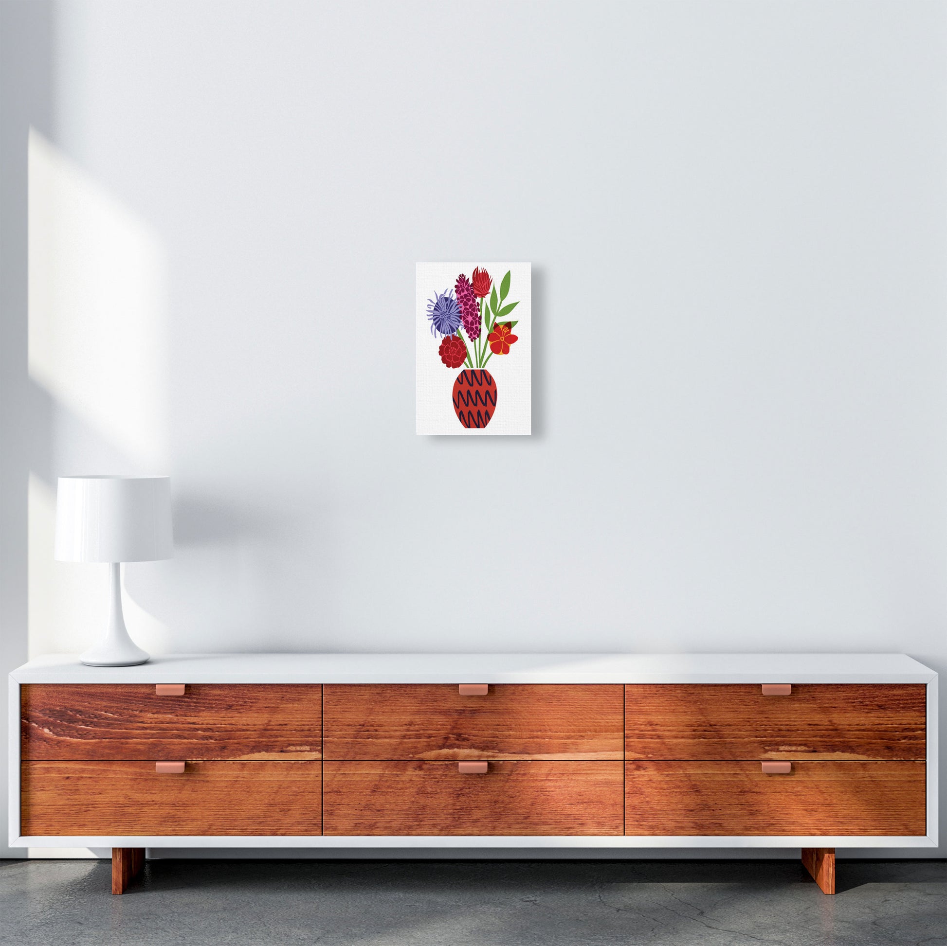Zig Zag Vase Art Print by Kate Heiss A4 Canvas