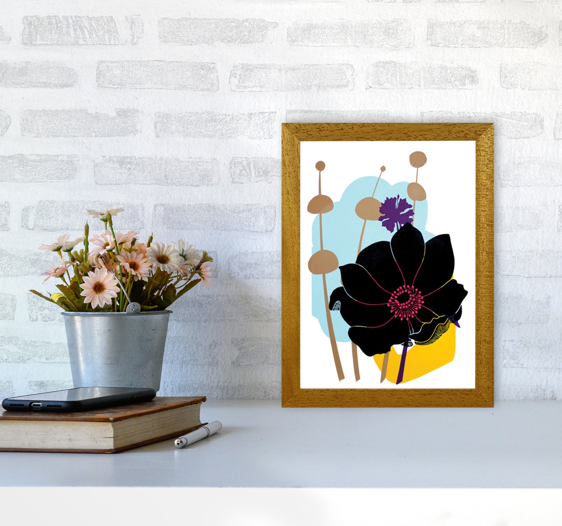 Anemone postcard Art Print by Kate Heiss A4 Print Only