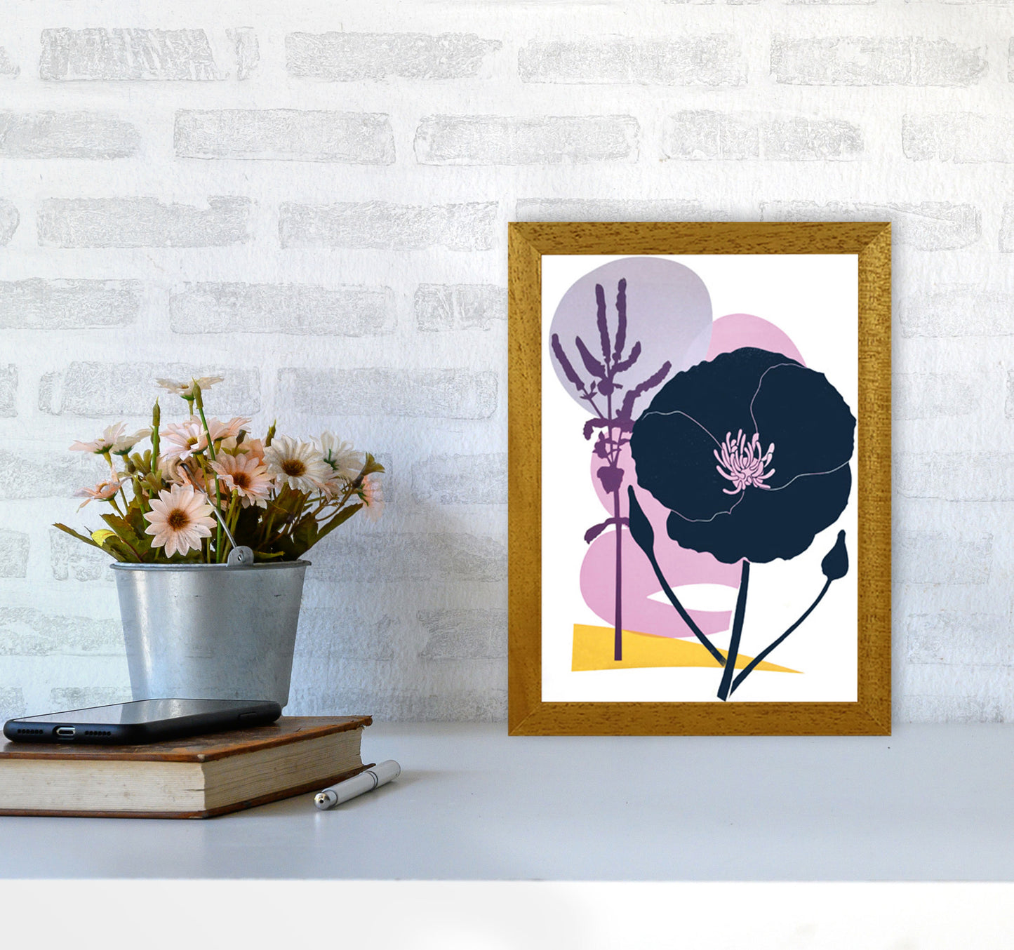California Poppy postcard Art Print by Kate Heiss A4 Print Only