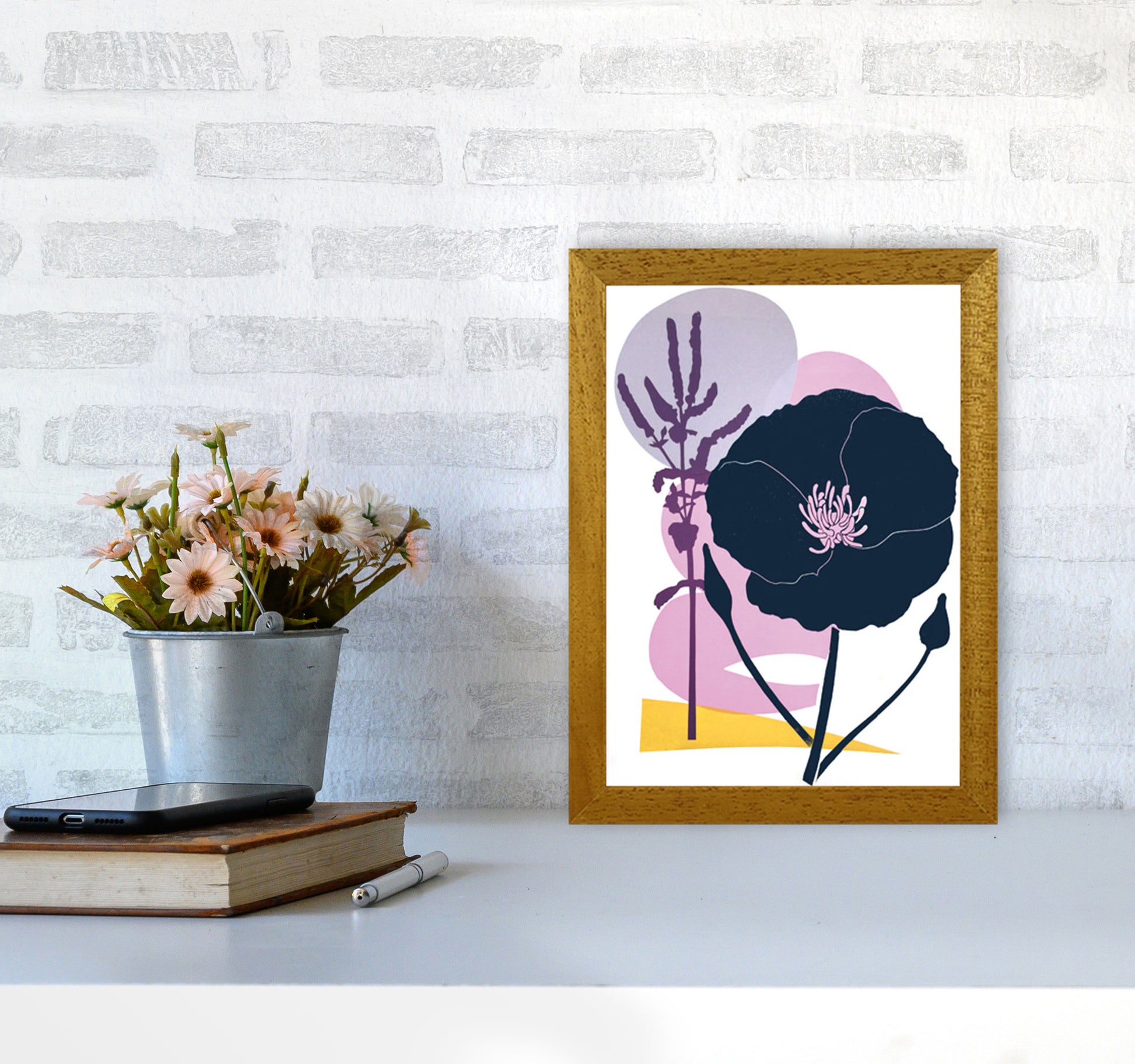 California Poppy postcard Art Print by Kate Heiss A4 Print Only