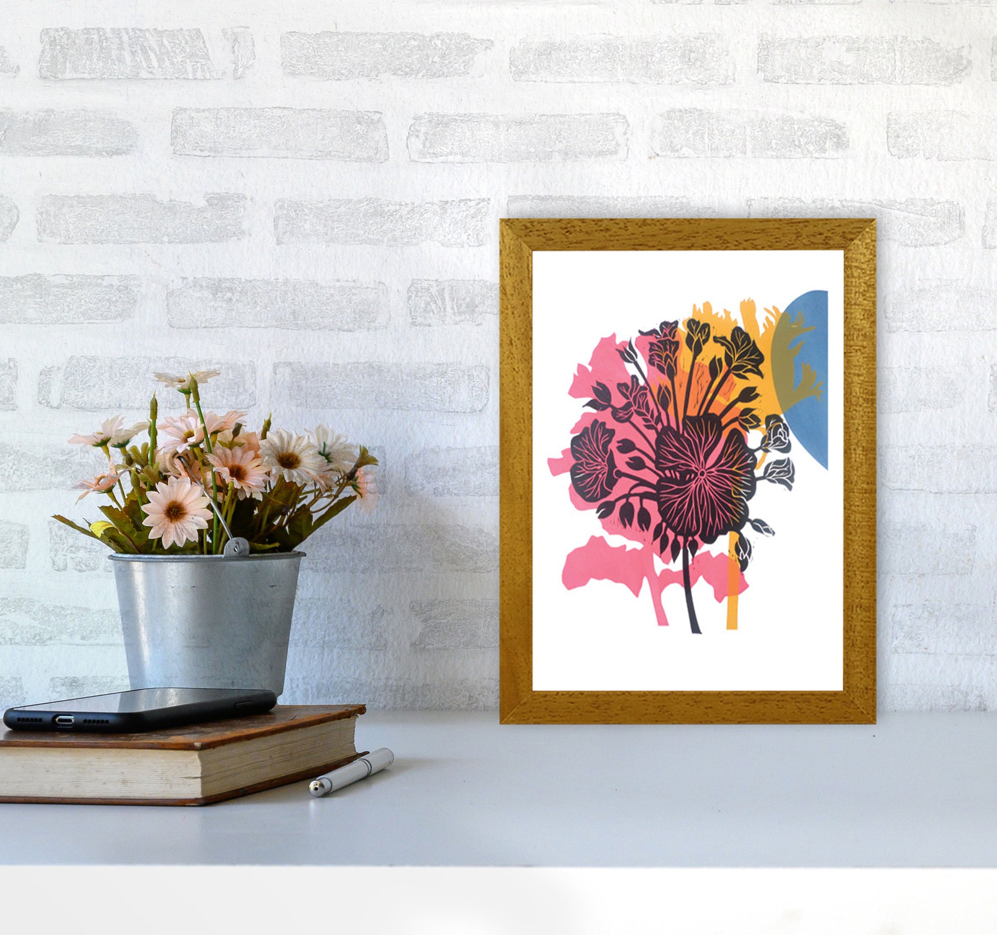 Geranium Art Print by Kate Heiss A4 Print Only