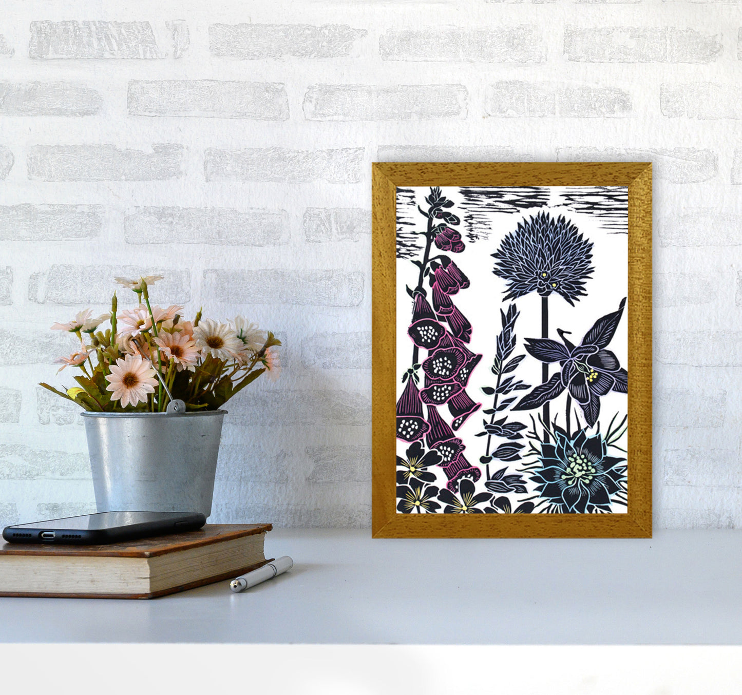 Foxgloves Art Print by Kate Heiss A4 Print Only