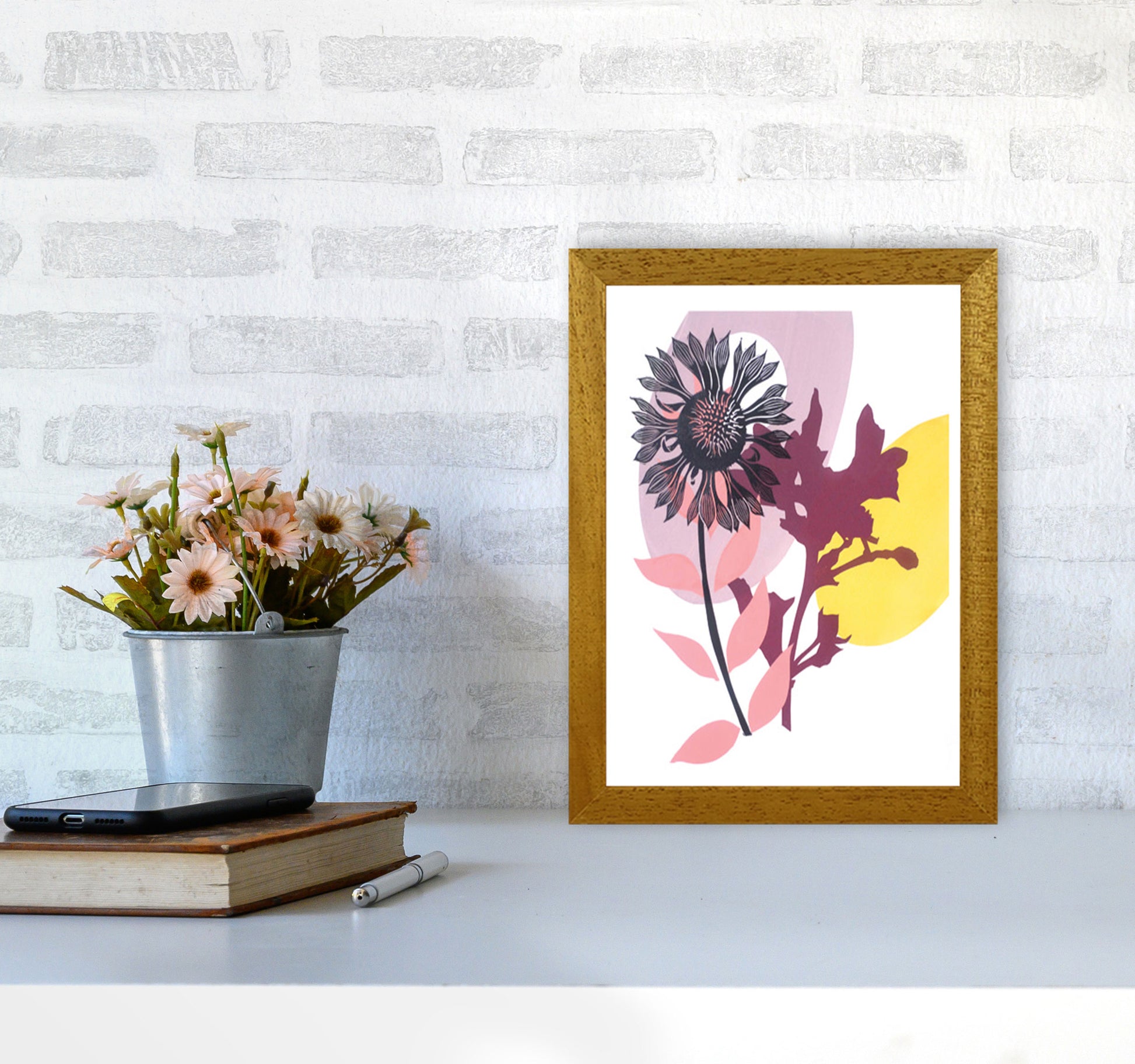 Gaillardia postcard Art Print by Kate Heiss A4 Print Only