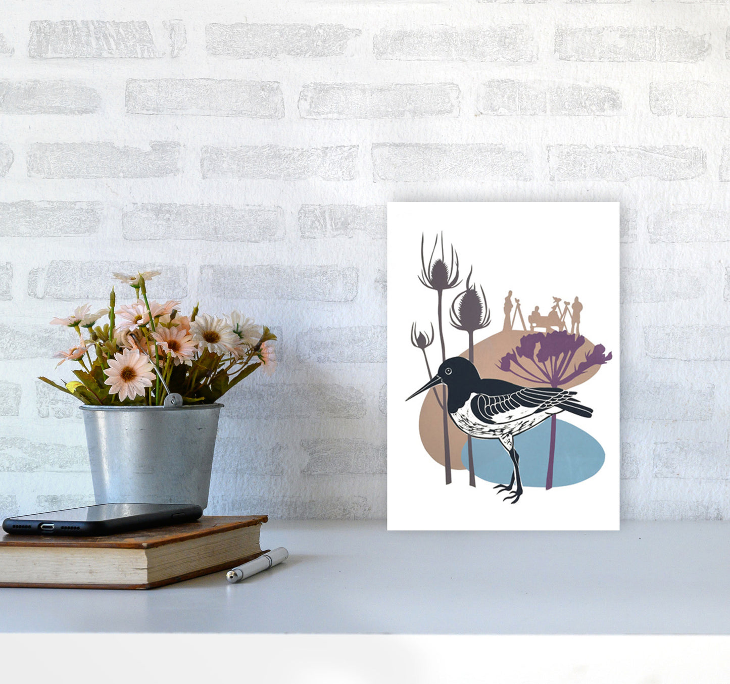 Birdwatchers Art Print by Kate Heiss A4 Black Frame