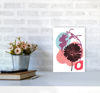 Fuschia Art Print by Kate Heiss A4 Black Frame